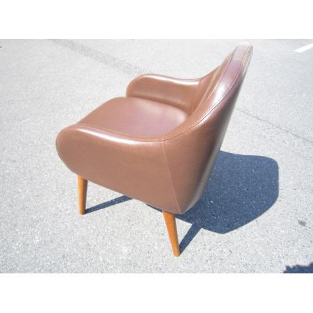 UNICO (ウニコ) アームチェアー ブラウン 1人掛け PUレザー RICK