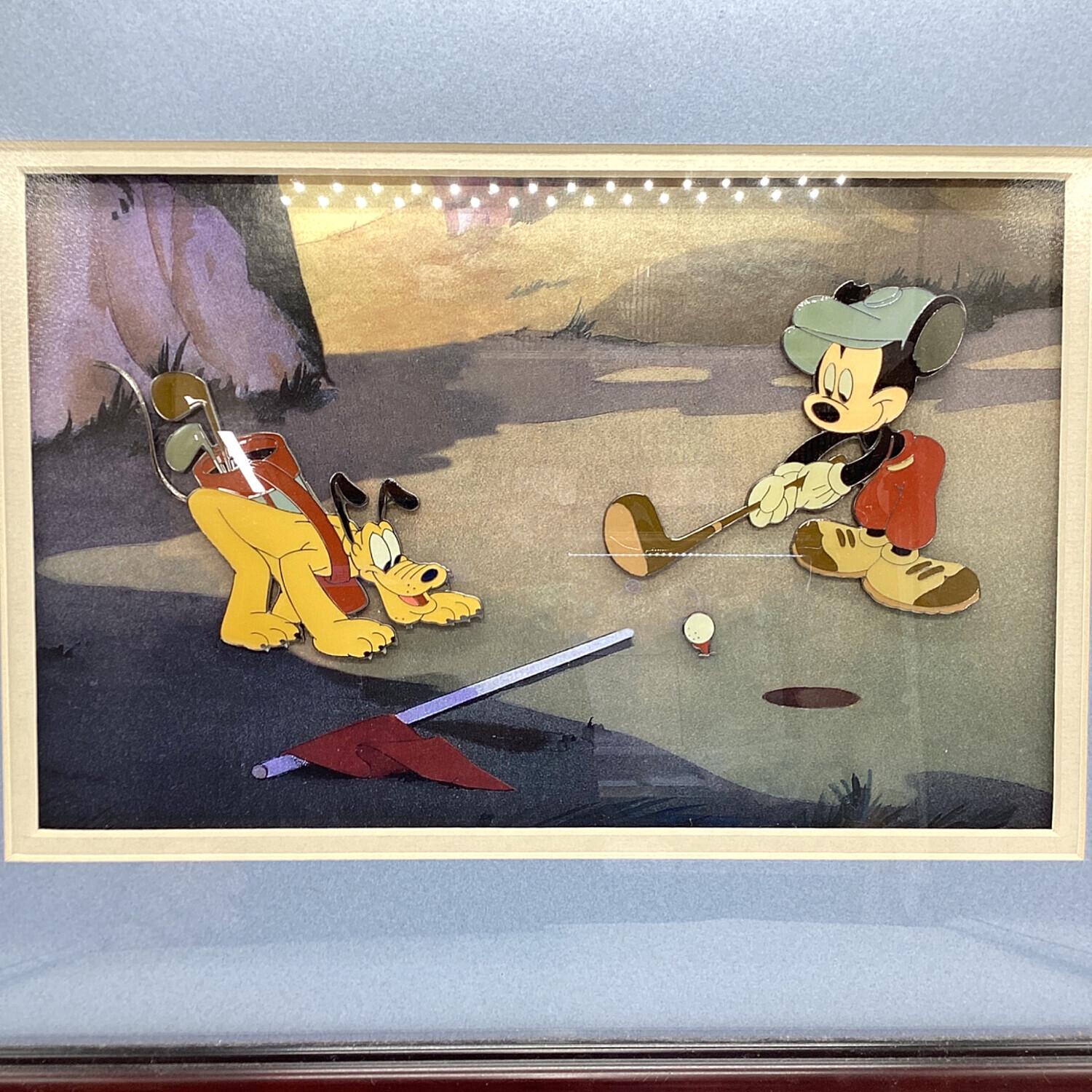 DISNEY (ディズニー)「ミッキーのゴルフ」 セル画ピンバッジ