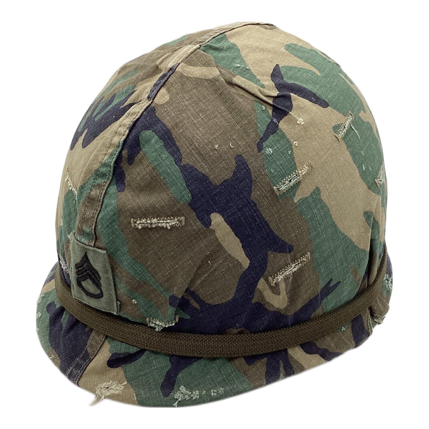 アメリカ軍 ヘルメット 推定ベトナム戦争 二等軍曹ワッペン有 放出品