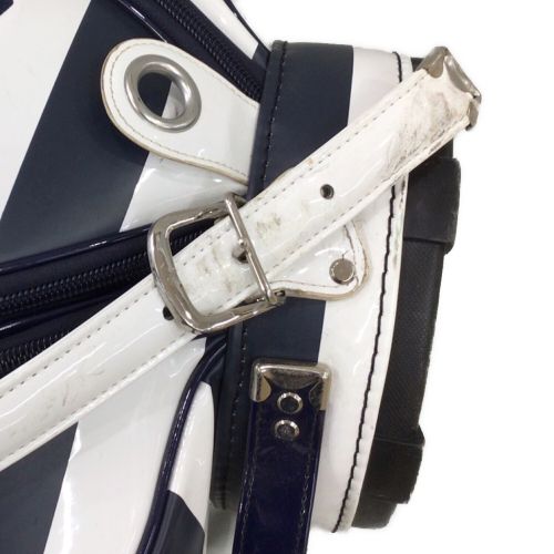 PEARLY GATES (パーリーゲイツ) キャディバッグ ホワイト×ネイビー 30