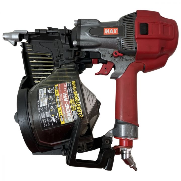ЗЗ MAX マックス 90mm 高圧 スーパーネイラ エア釘打機 HN-90N3 レッド