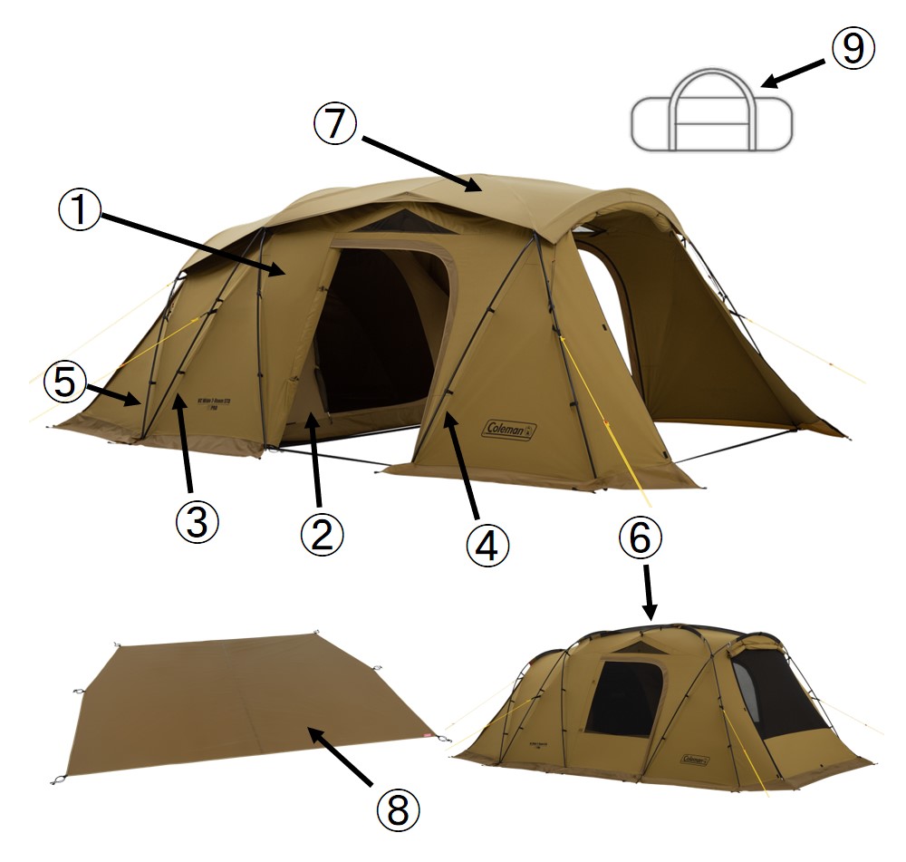 VCワイド2ルームSTD用インナーテントの通販｜キャンプ用品のコールマン