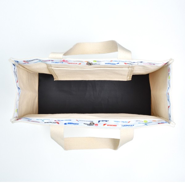 JALオリジナル]ONEWORLDトートバッグ 底板付き ネイビー(ネイビー