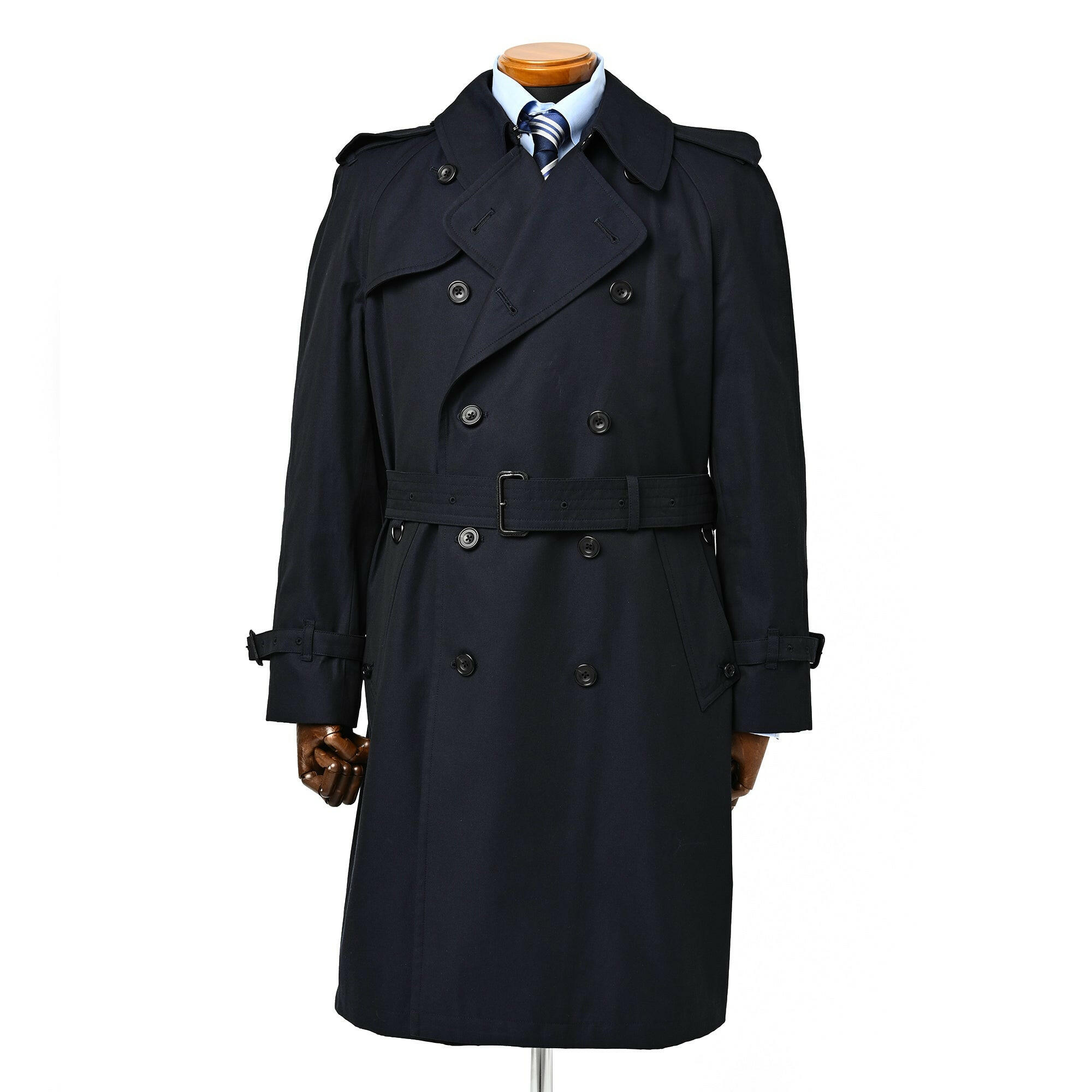 ダブルトレンチコート / ネイビー / M~LL / C-402-D｜EDWARD'S