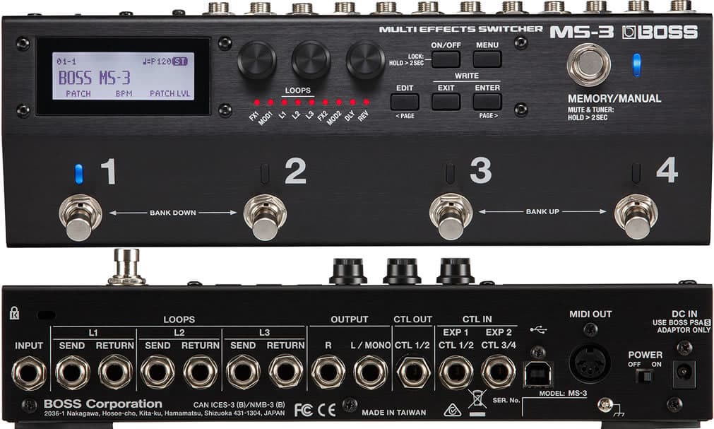 BOSS MS-3 - マルチエフェクター + プログラマブルスイッチャーの一