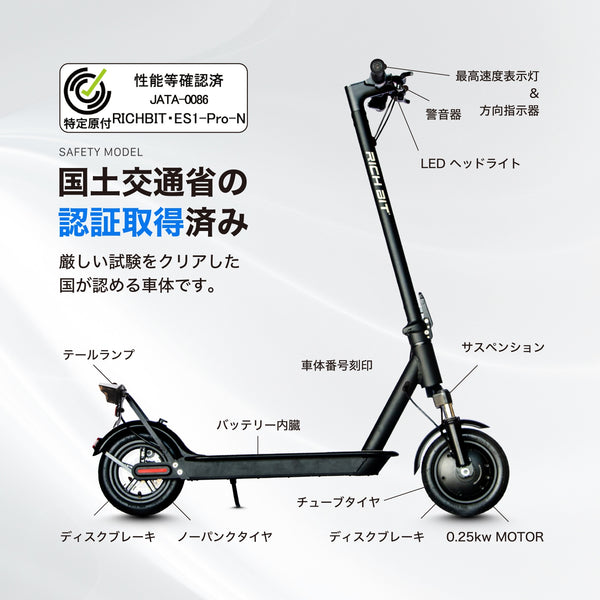 RICHBIT ES1 Pro｜特定小型原付 電動キックボード｜e-bike UENO｜バイク王