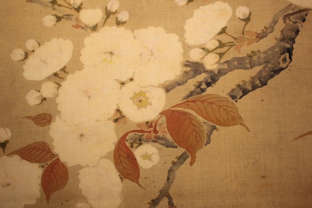 春木南江【桜花鳥】 絹本掛軸 Z190｜骨董店 のびる 古美術 骨董 和風