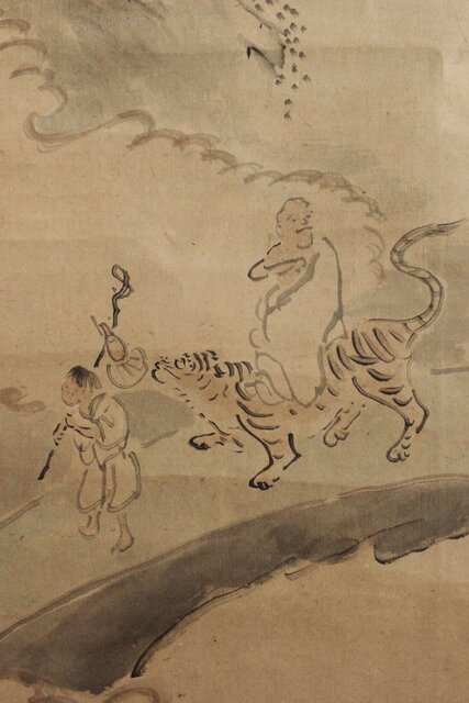 風外本高 禅画 五百羅漢図 紙本掛軸 Z562｜骨董店 のびる 古美術 骨董