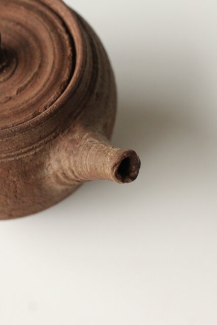 初代か 杉江寿門 後手南蛮手急須 P507｜骨董店 のびる 古美術 骨董