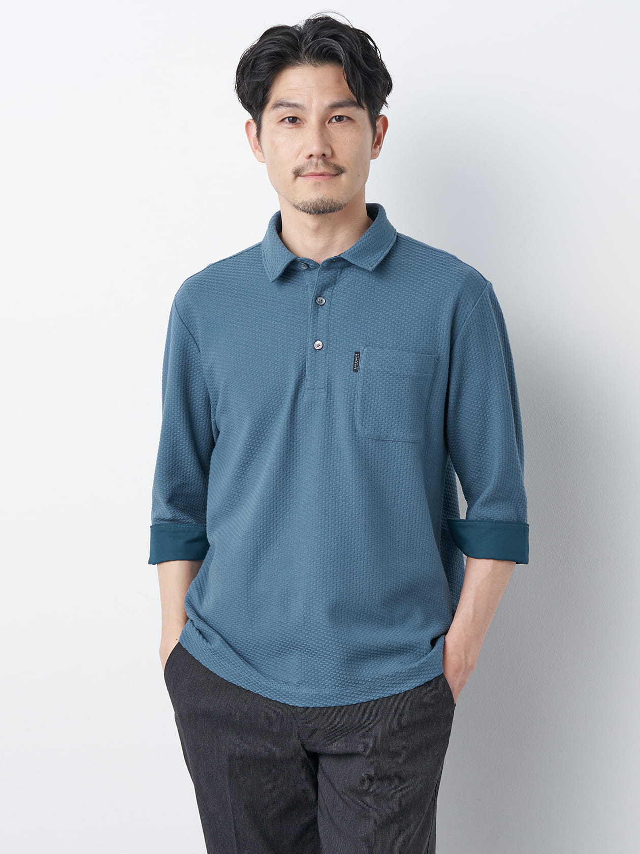 スペシャルプライス】ブロックリンクス7分袖ポロシャツ（7204718