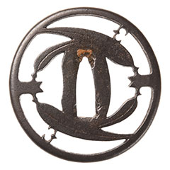 赤坂三代 忠虎 笹葉雁金透鍔/鐔 特別保存刀装具 ｜日本刀販売は永楽堂