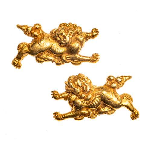 加賀後藤 獅子図目貫 保存刀装具 ｜日本刀販売は永楽堂