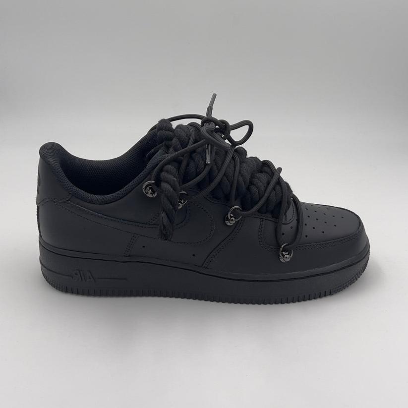 Nike Air Force 1 “Rope Laces Black” Triple Black – EV8 SoCal