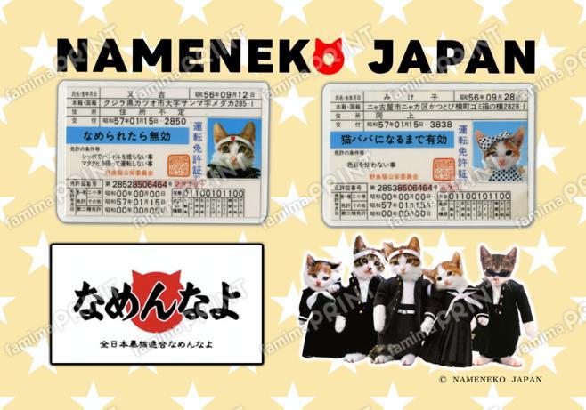 なめ猫 なめ猫(免許証デザイン),ファミマプリント,コンビニ,コピー機