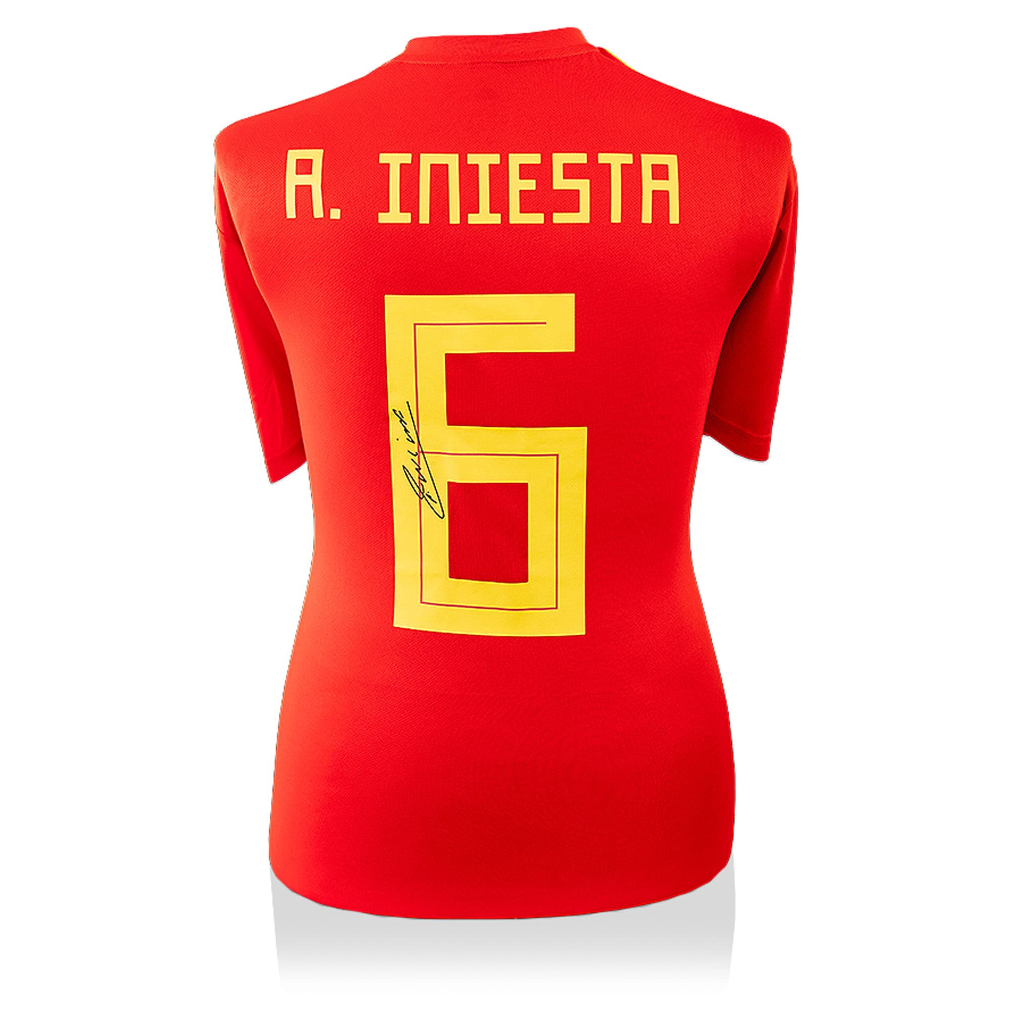 Andres Iniesta Spain Autographed 2018 Adidas Red Jersey - ICONS