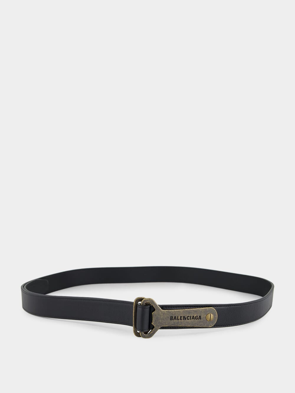 Balenciaga Black Bottle Opener D Ring Belt | Fashion Clinic
