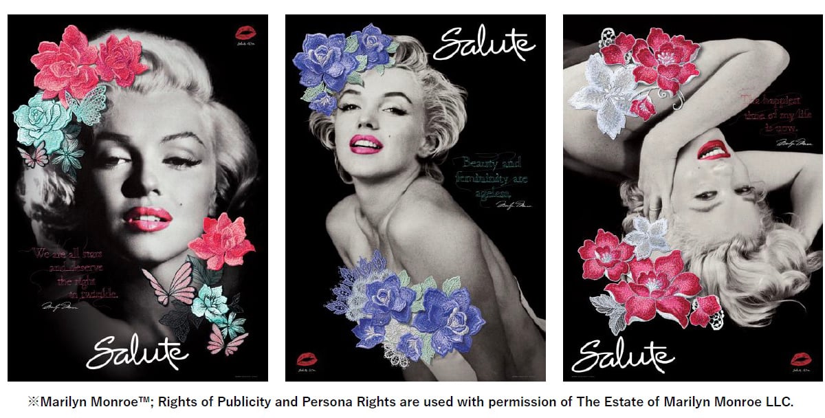 ランジェリーブランド「サルート」がマリリン・モンローをイメージ