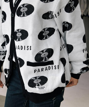 RECORDS JACQUARD KNIT CARDIGAN - WACKO MARIA (ワコマリア) - tops