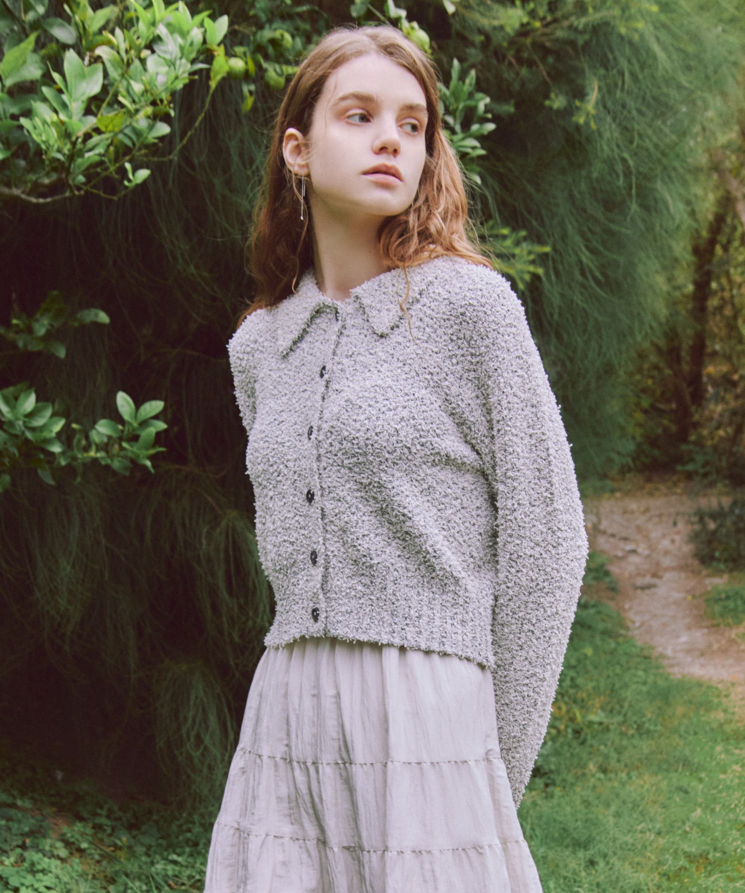 ブークレー衿付きニットカーディガン｜Stola.（ストラ）公式通販サイト