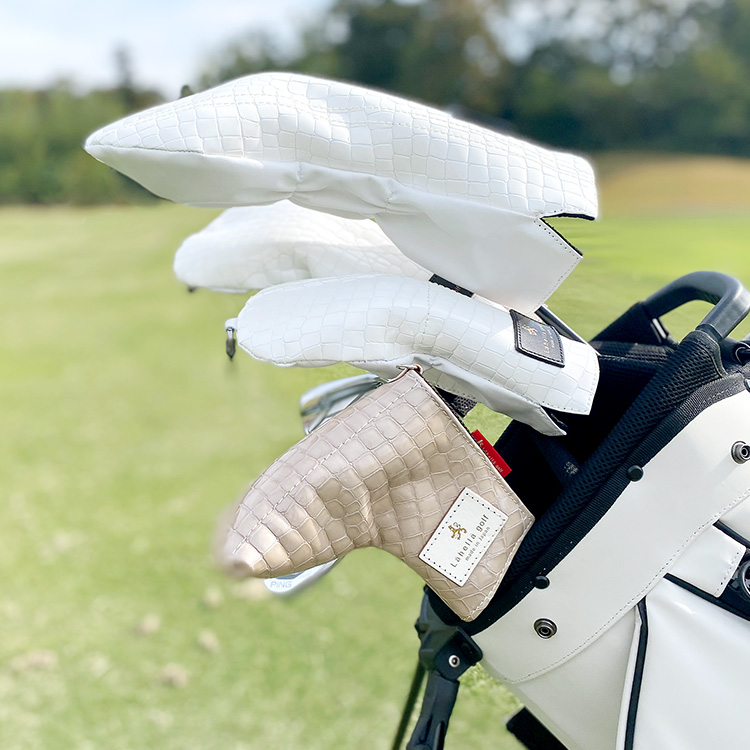 Lahella golf L-588 CRYSTAL CROCO レザーヘッドカバー PT用 パター用