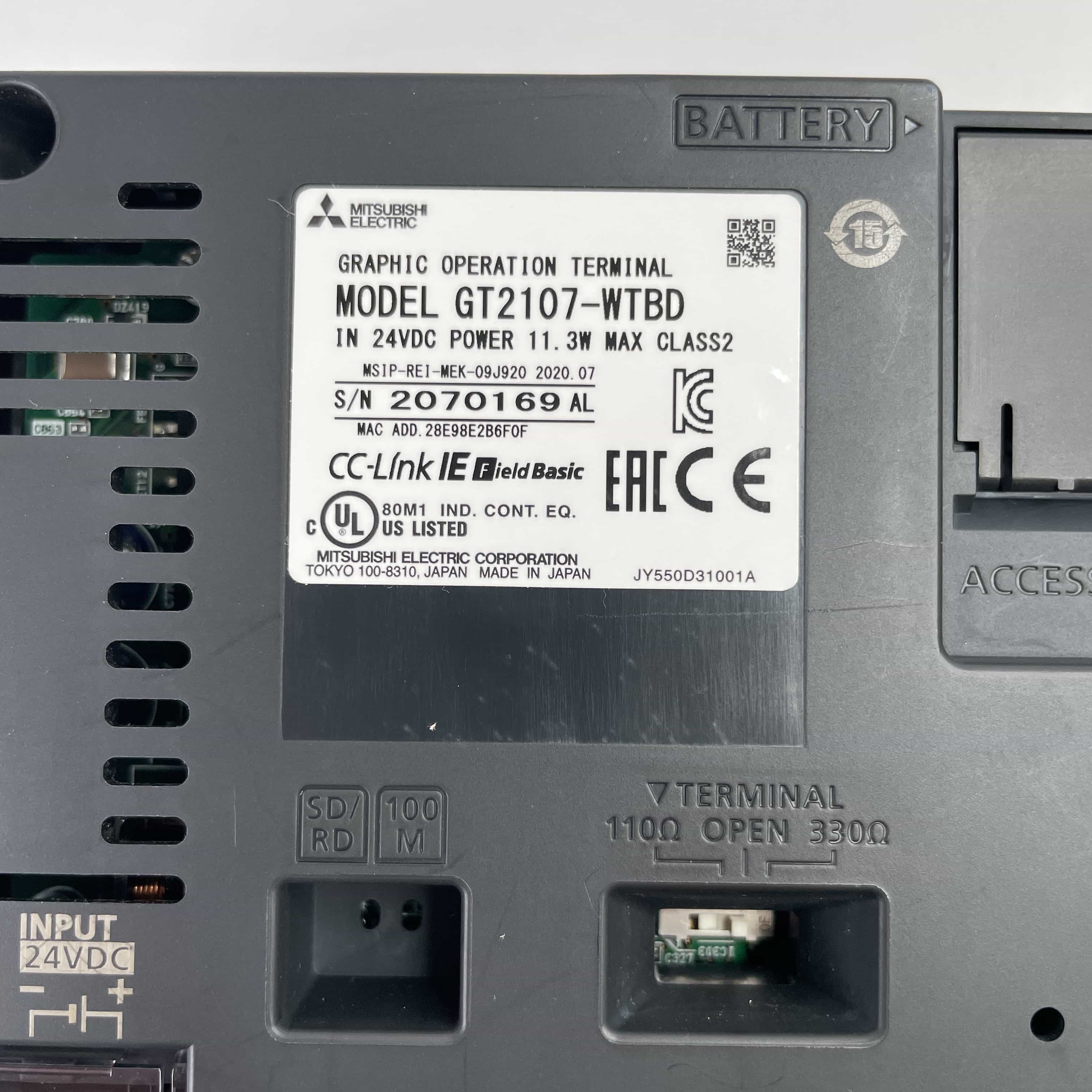 GT2107-WTBD 2020年製 グラフィックオペレーションターミナル2000