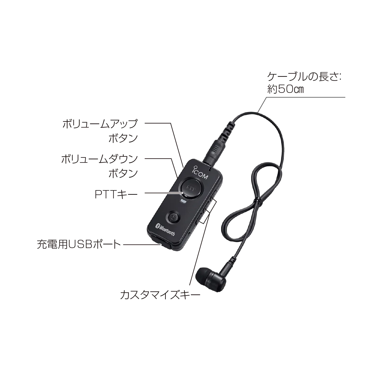 アイコム VS-3 Bluetoothヘッドセット | 業務用無線機・トランシーバー