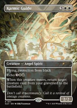 Foil】(1911)□ボーダーレス□《霊体の先達/Karmic Guide》[SLD] 白