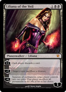 Foil】《ヴェールのリリアナ/Liliana of the Veil》(RPTQプロモ)[流星