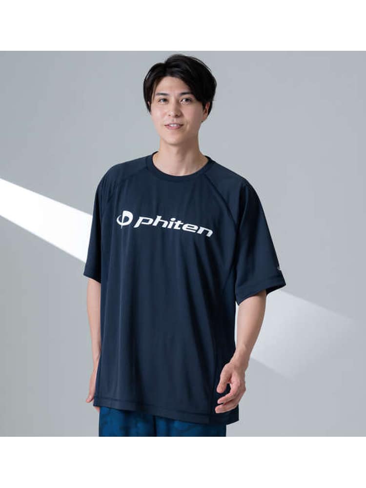 レッド 【Phiten(ファイテン)】RAKUシャツ SPORTS DRYメッシュ半袖T