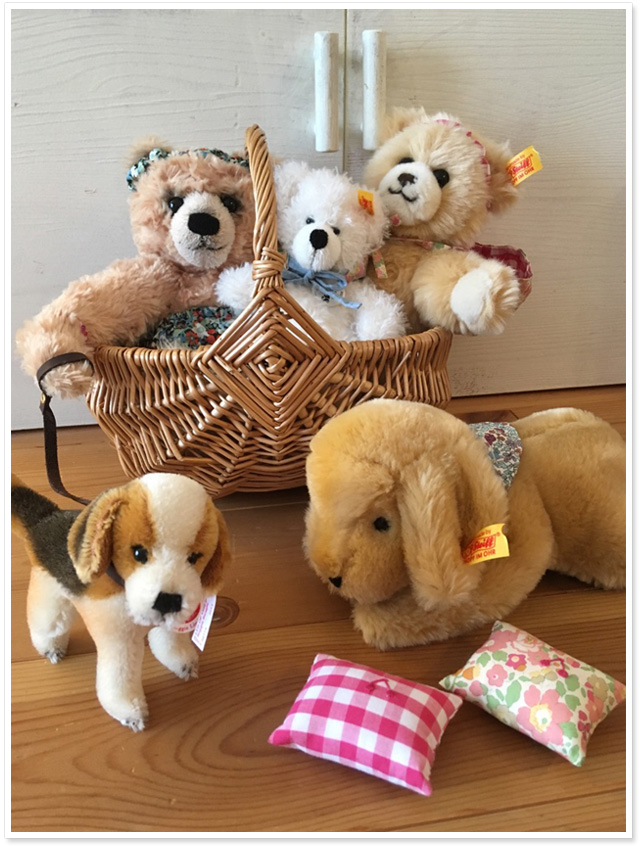 シュタイフ 日本限定 日本の名花シリーズ テディベア なでしこ 28cm