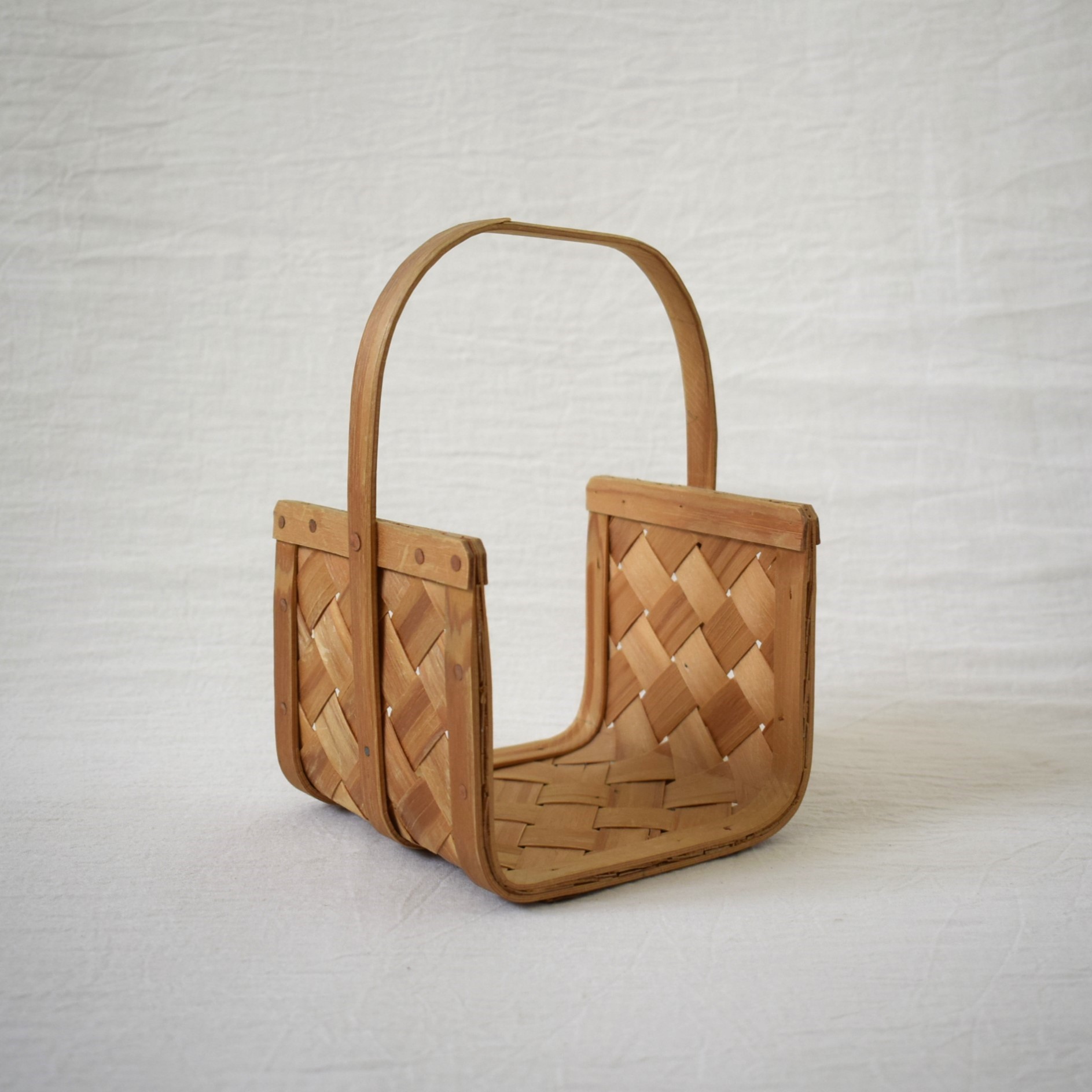 同梱販売》小さな薪カゴ・ハンドル付き / スポーンコリ・Spånkorg