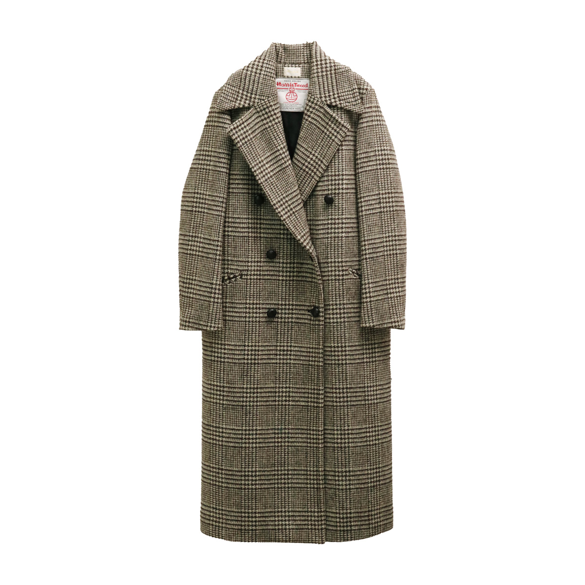 Harris Tweedハリスツイードウール ダブルチェスターコート 199 グレン