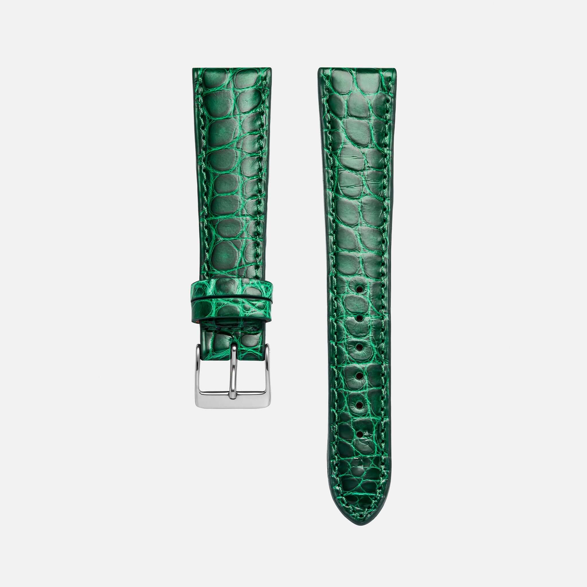 Shiny crocodile strap made of Louisiana alligator leather
