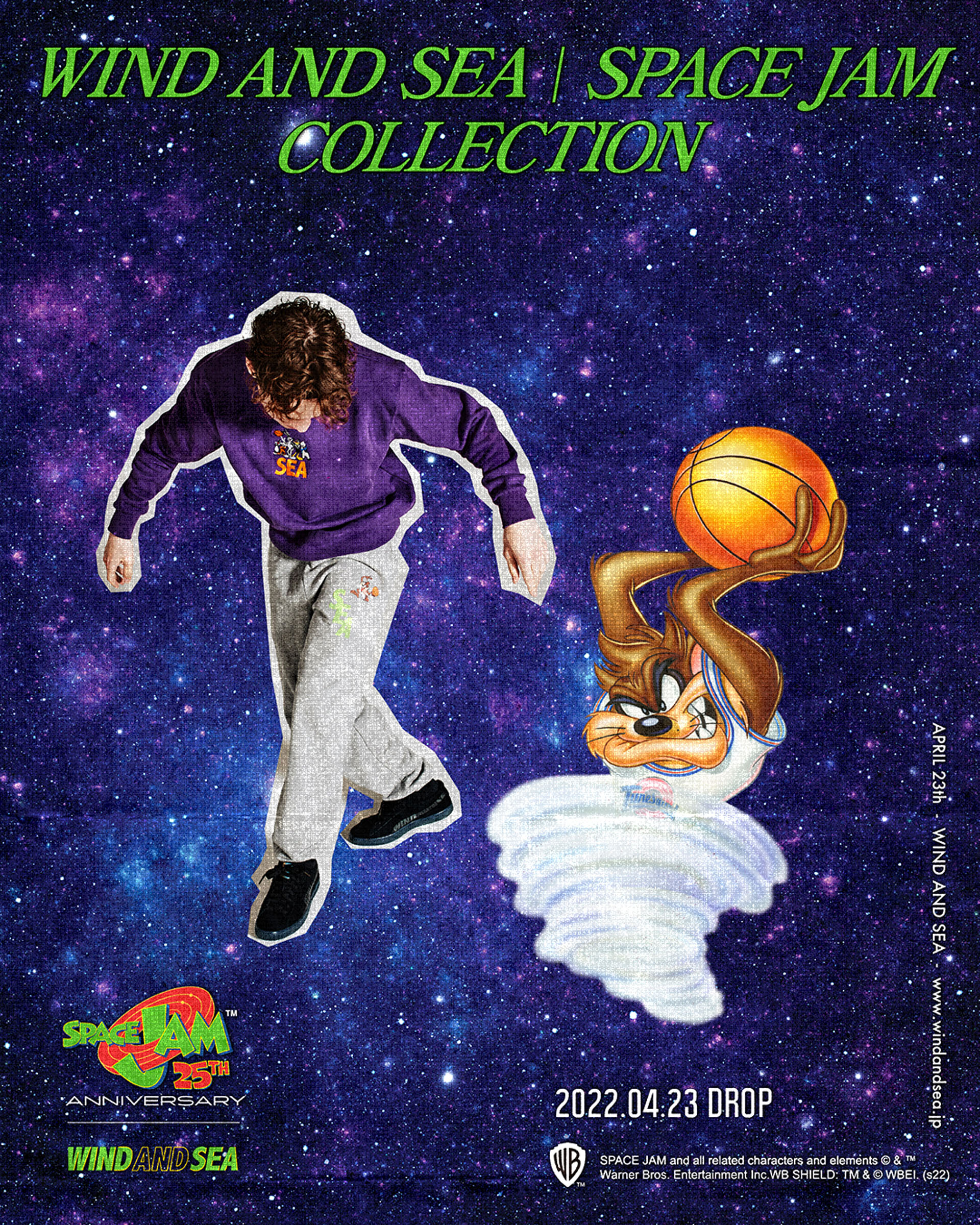 WIND AND SEAから『SPACE JAM』とのコラボアイテムが4⽉30⽇(⼟)登場