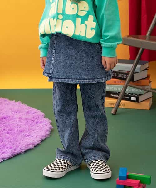 ☆タイムセール☆I'm Jelly！ケミカルデニムスカート＆パンツ セット