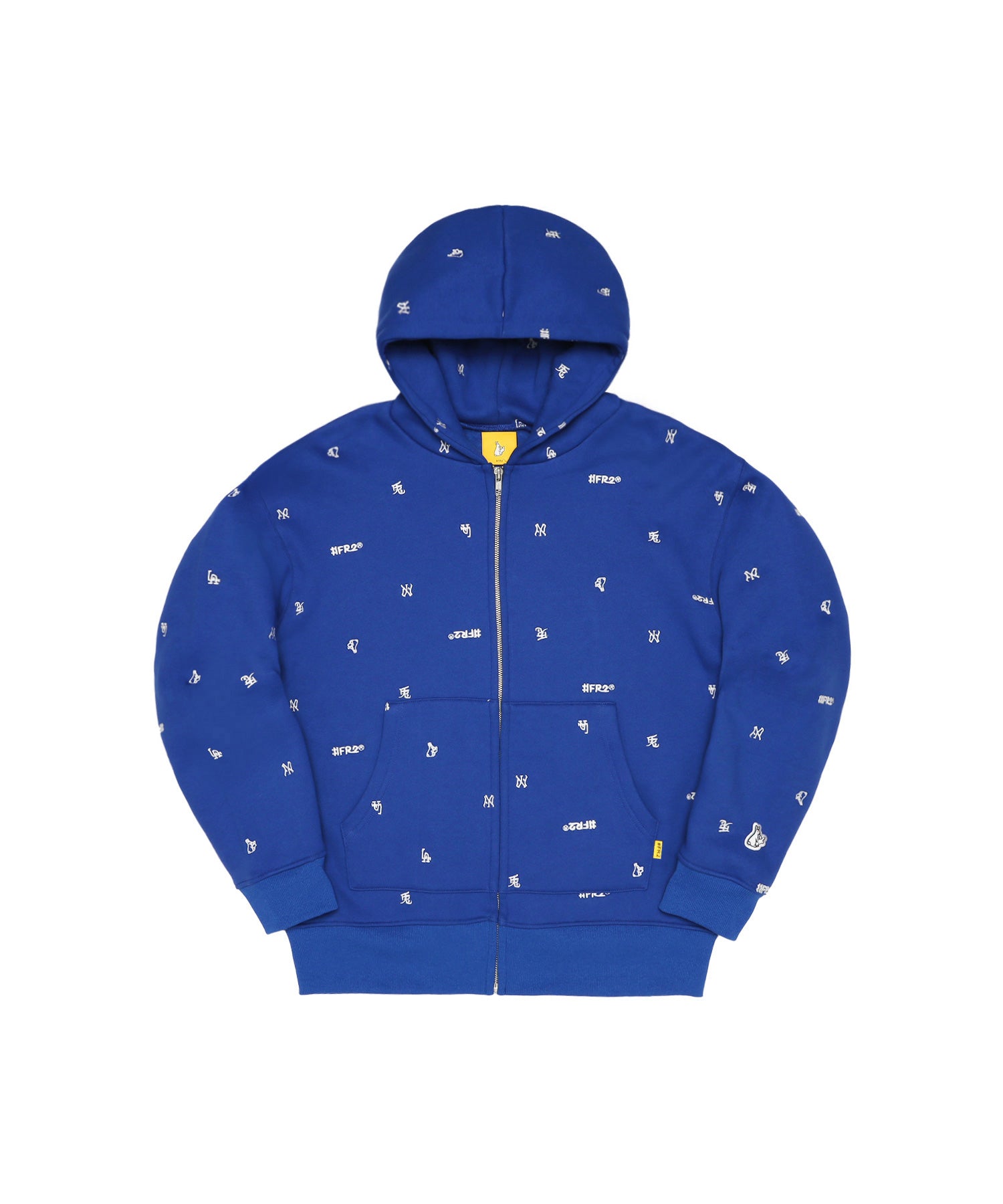 Full Pattern Icon Logo Zip‐up Hoodie – #FR2