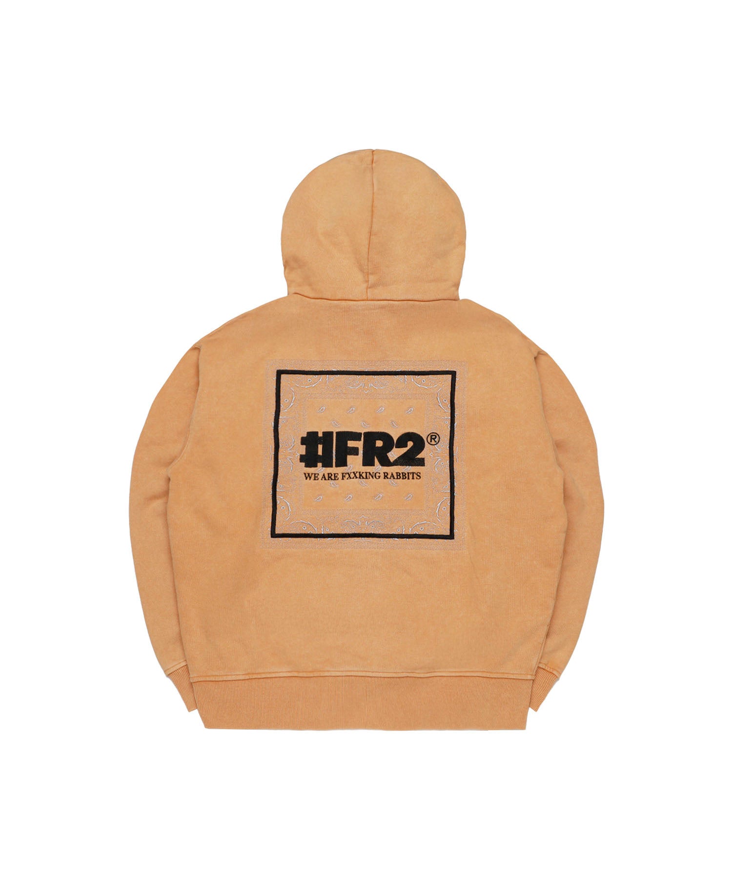 Acid Wash Embroidery Paisley Hoodie – #FR2