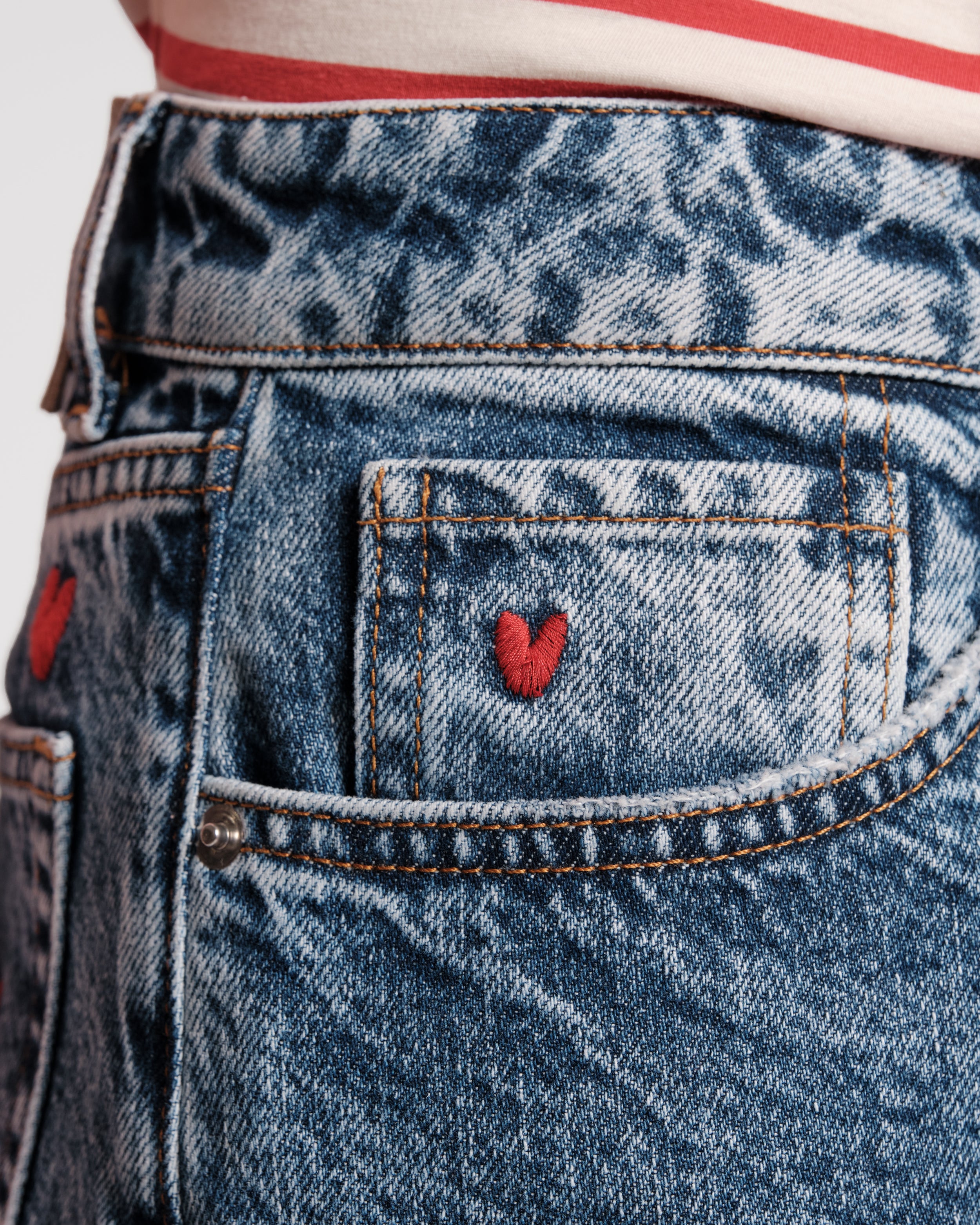 Andy Sweetheart Jean - Heart Embroidery – Frances Valentine