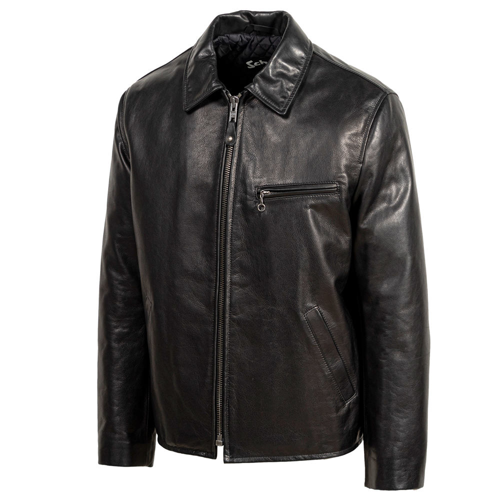 Schott Men's Natural Pebbled Cowhide Leather Jacket 552 - Frank's