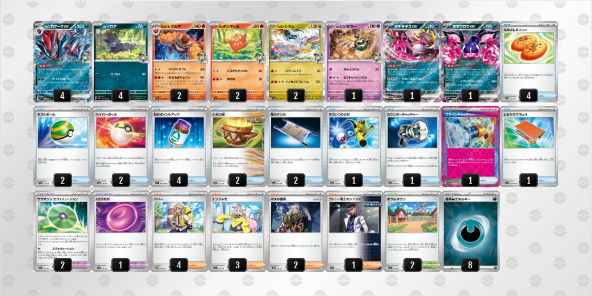 ポケカ】Nのゾロアークexデッキ紹介（モモワロウex/くさりもち）