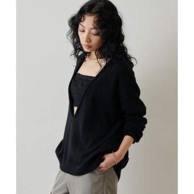 Whim Gazette(ウィム ガゼット)のVネックニットプルオーバー通販