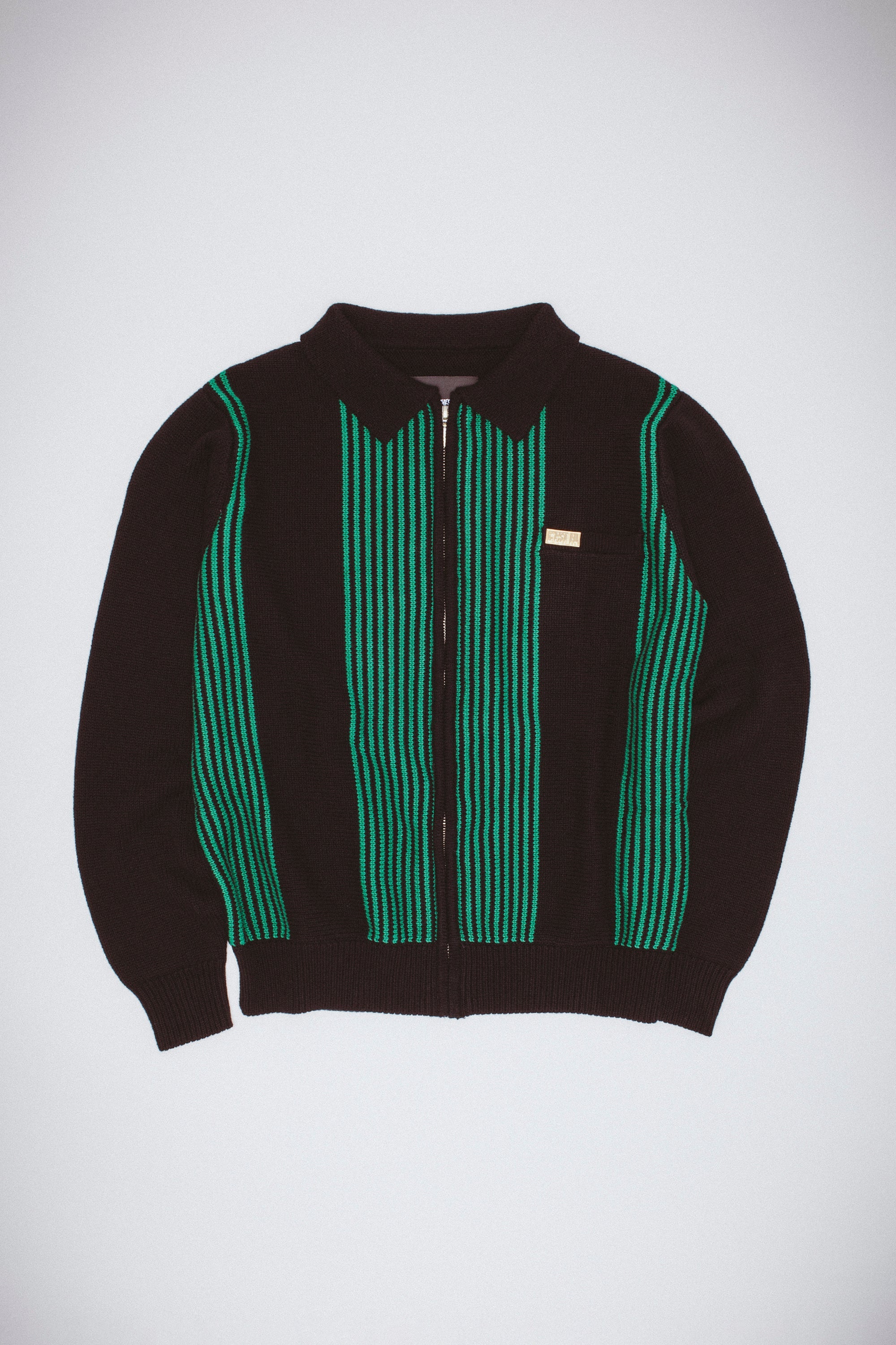 Zip Polo Striped Knit Sweater – Fucking Awesome Japan