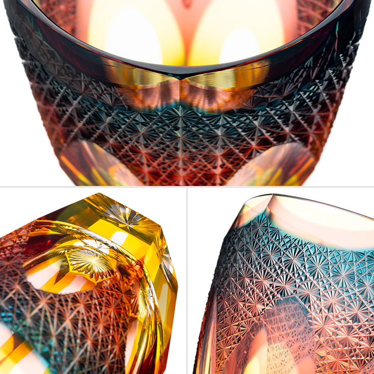 大阪切子 安田ガラス工房】切子盃「一天」 | 藤巻百貨店