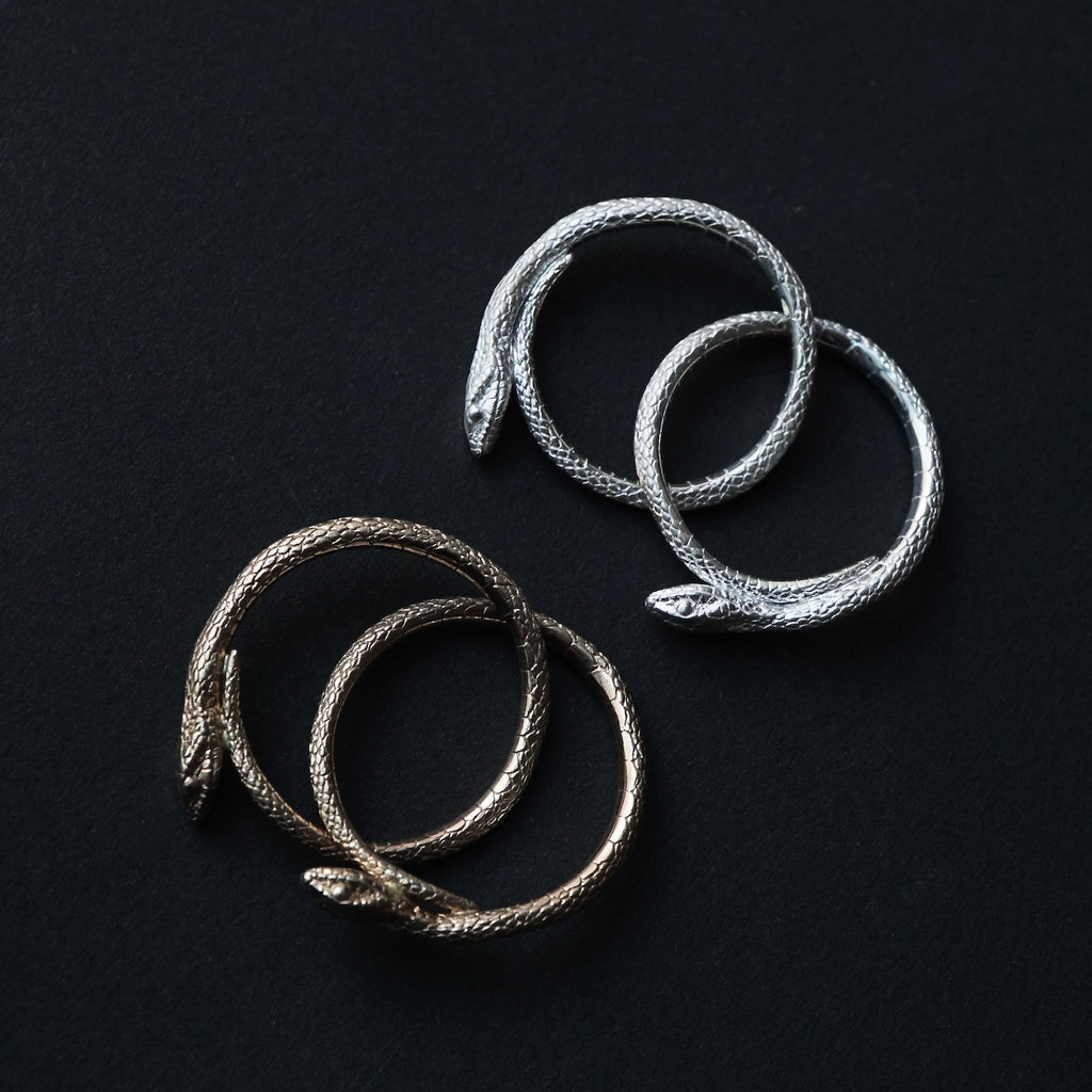 ELCAMI / Japanese rat snake Double Ring (ER-115 S/G) – Fuligo