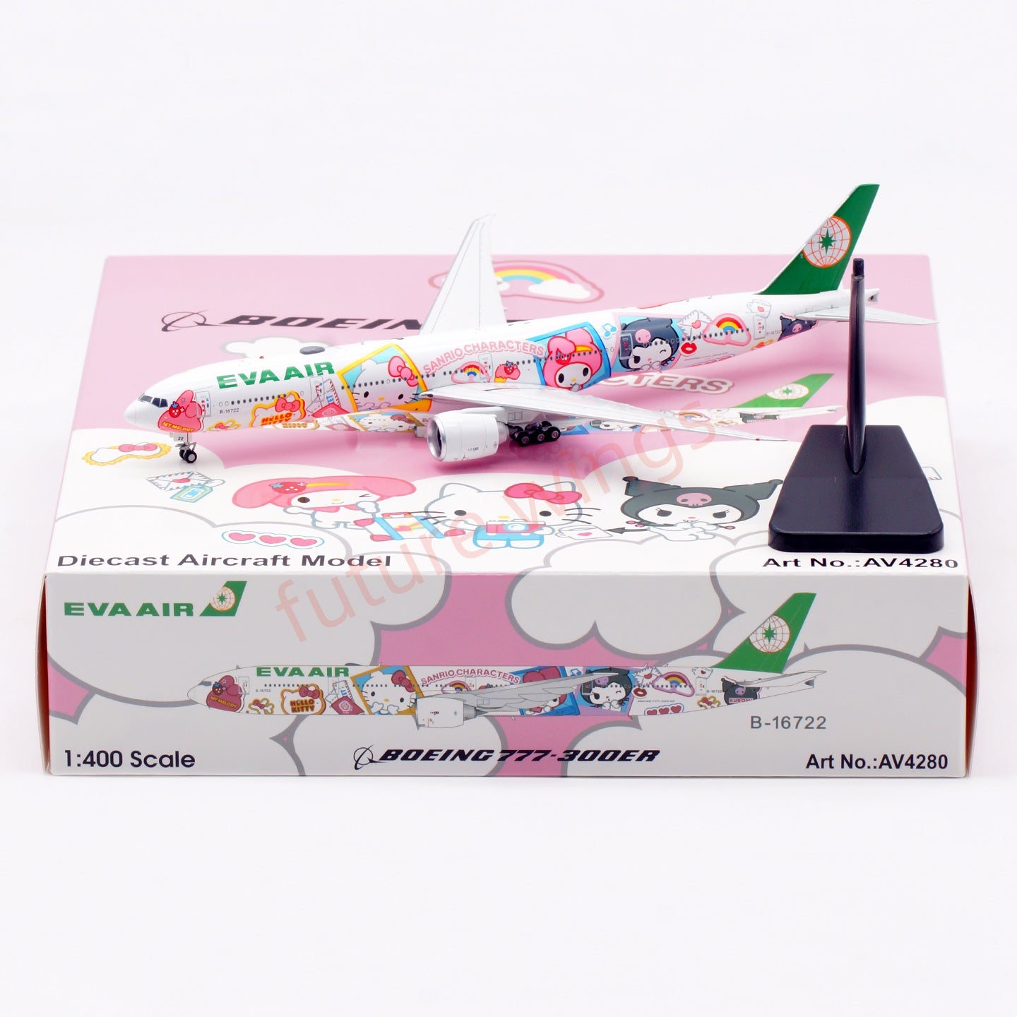 1:400 Aviation400 EVA Air B777-300ER B-16722 