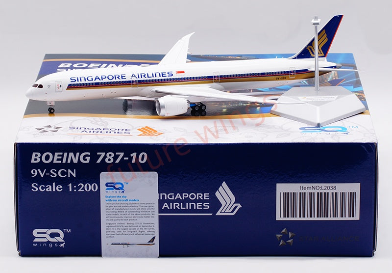 1:200 SQ Wings Singapore Airlines B787-10 9V-SCJ 9V-SCN Diecast