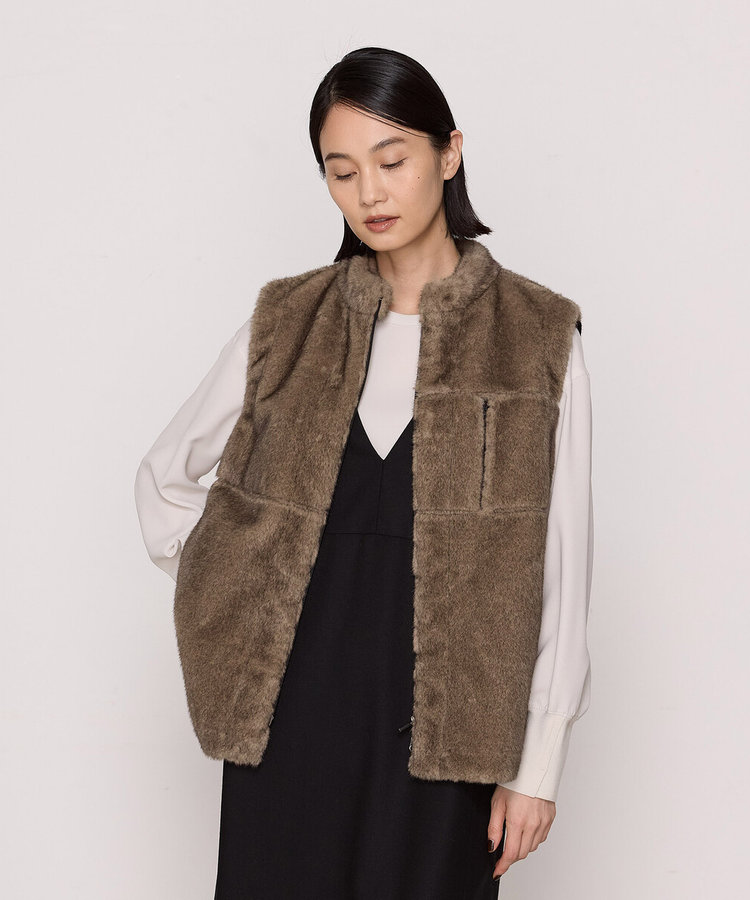 フェイクファー ジレ（01-13VI05-204）｜K.T キヨコ タカセ（K.T