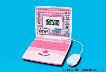 バンダイ、子供向けノートパソコン「ハローキティ スクールノートクラブ」