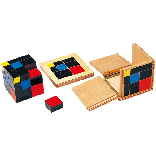 【未使用】3の累乗の教具　モンテッソーリ モンテッソーリ教具をおうちで体験！ 6つの教材つき『モンテッソーリ