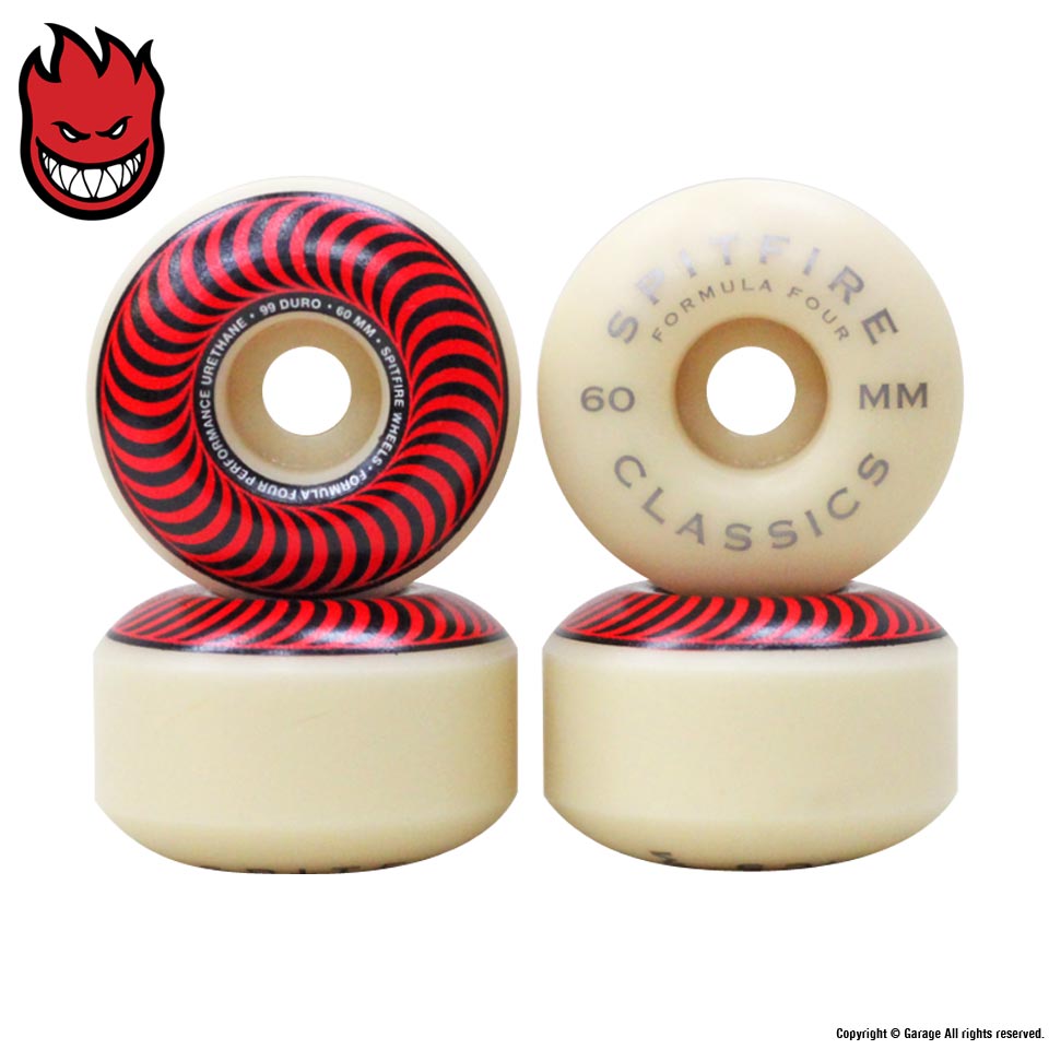 SPITFIRE WHEELS FORMULA FOUR CLASSIC 99DU 60mm スケートボード